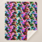 Couverture Sherpa Fleurs dans coussin abstrait couleur pastel (Devant)