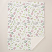 Couverture Sherpa Fleurs d'aquarelle 1 (Devant)