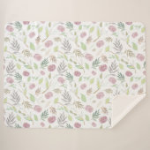 Couverture Sherpa Fleurs d'aquarelle 1 (Devant (Horizontal))