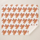Couverture Sherpa Fleurs d'aquarelle orange I (Devant (Horizontal))