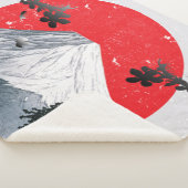 Couverture Sherpa Fleurs de cerisiers Mont Fuji Japon (3/4)