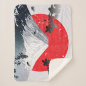 Couverture Sherpa Fleurs de cerisiers Mont Fuji Japon (Devant)