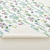 Couverture Sherpa Fleurs de champ Floral | Sherpa Blanket (3/4)