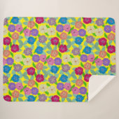 Couverture Sherpa Fleurs de géranium Lance (Devant (Horizontal))