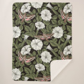 Couverture Sherpa Fleurs de lune et sphinx Mois (Devant)