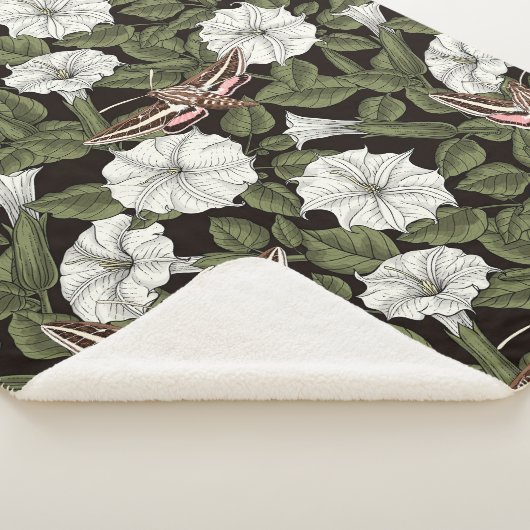 Couverture Sherpa Fleurs de lune et sphinx Mois (3/4)