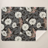 Couverture Sherpa Fleurs de lune et sphinx Moths 2 (Devant (Horizontal))
