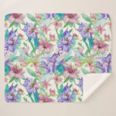 Couverture Sherpa Fleurs de motifs floraux (Devant (Horizontal))