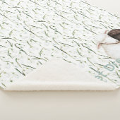 Couverture Sherpa Fleurs de mouton blanc marron (3/4)