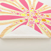 Couverture Sherpa Fleurs de printemps jaune et rose (3/4)