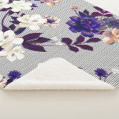 Couverture Sherpa Fleurs de printemps Motif en silhouette noire (3/4)