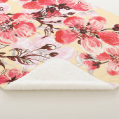 Couverture Sherpa Fleurs de printemps U Motif (3/4)