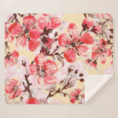 Couverture Sherpa Fleurs de printemps U Motif (Devant (Horizontal))