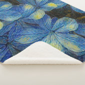 Couverture Sherpa Fleurs de rêve dans le style art Vincent Van Gogh. (3/4)