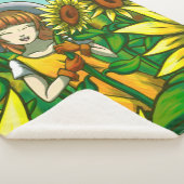 Couverture Sherpa Fleurs de soleil (3/4)