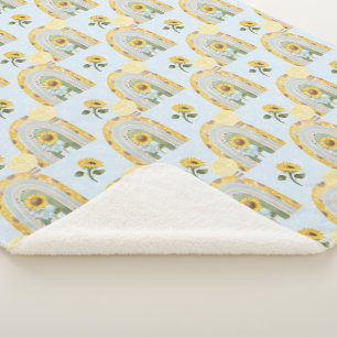 Couverture Sherpa Fleurs de soleil et Ballons à air chaud Baby Boy