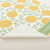 Couverture Sherpa Fleurs de soleil rustiques brillantes Personnalisé (3/4)