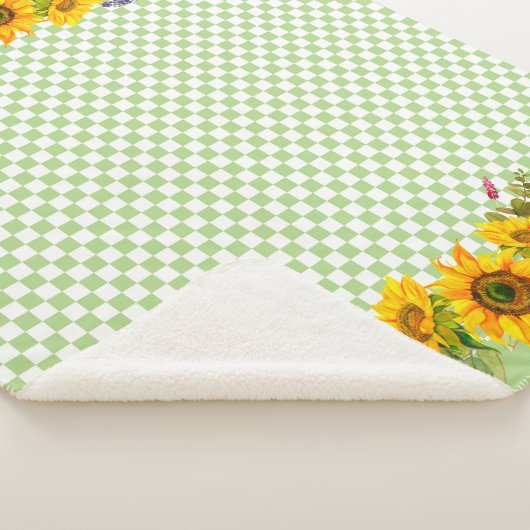 Couverture Sherpa Fleurs de soleil sur tableau de bord (3/4)