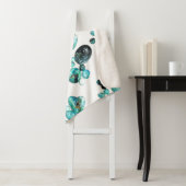 Couverture Sherpa Fleurs de verre de mer et bling (En situation)