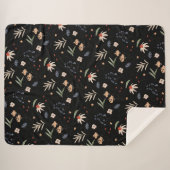 Couverture Sherpa Fleurs d'eau simples 1 (Devant (Horizontal))