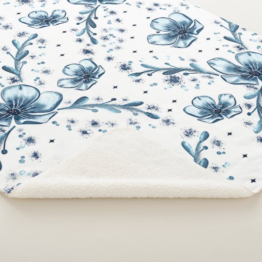 COUVERTURE SHERPA FLEURS D'HIVER (3/4)