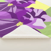 Couverture Sherpa Fleurs d'Iris Pourpre Barbu (3/4)