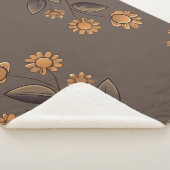 Couverture Sherpa Fleurs d'or (3/4)