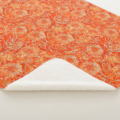 Couverture Sherpa Fleurs douces orange (3/4)