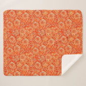 Couverture Sherpa Fleurs douces orange (Devant (Horizontal))