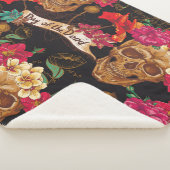 Couverture Sherpa Fleurs du crâne Jour Arrière - plan mort (3/4)