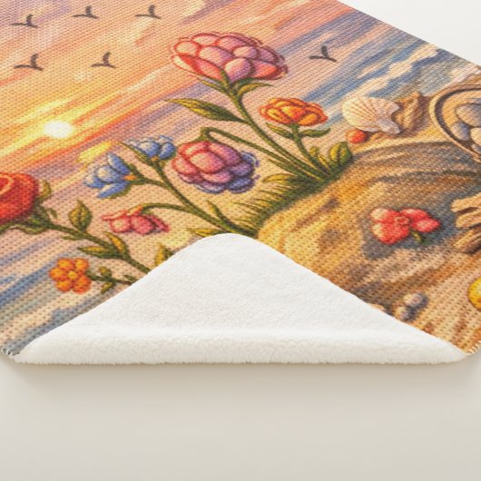 Couverture Sherpa Fleurs du Rivage (3/4)
