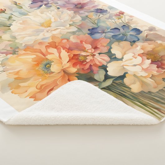 Couverture Sherpa fleurs en saint-jacques (3/4)