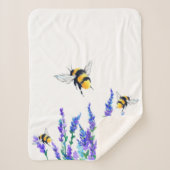 Couverture Sherpa Fleurs et abeilles Sherpa Blanket (Devant)