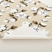Couverture Sherpa Fleurs et nom de coton Farmhouse moderne en Script (3/4)