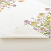 Couverture Sherpa Fleurs Florales Botaniques Aquarelle Petite (3/4)