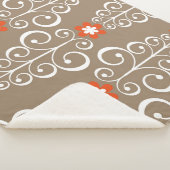 Couverture Sherpa Fleurs géométriques : Conception Vintage et transp (3/4)