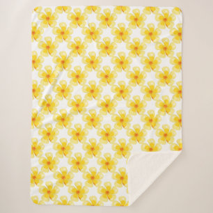 Couverture Sherpa Fleurs hawaïennes