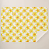 Couverture Sherpa Fleurs hawaïennes (Devant (Horizontal))
