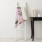 Couverture Sherpa Fleurs jaunes et roses blanches 5 (En situation)