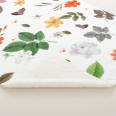 Couverture Sherpa Fleurs jaunes et roses blanches 7 (3/4)