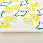 Couverture Sherpa Fleurs Jaunes : Motif sans couture illustré (3/4)