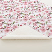 Couverture Sherpa Fleurs jolies roses de cerisier en fleurs (3/4)