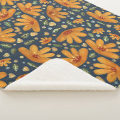 Couverture Sherpa Fleurs Luxe Jaunes (3/4)