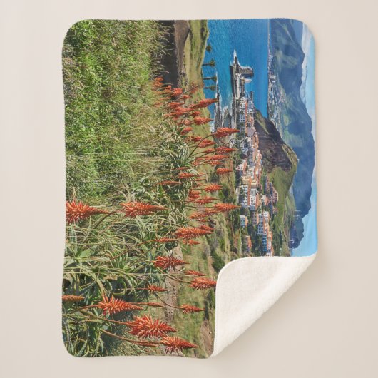 Couverture Sherpa Fleurs | Madeira Island Portugal (Devant)