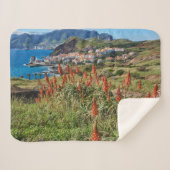 Couverture Sherpa Fleurs | Madeira Island Portugal (Devant (Horizontal))