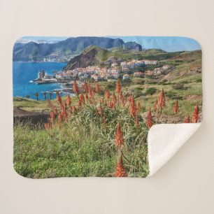 Couverture Sherpa Fleurs   Madeira Island Portugal