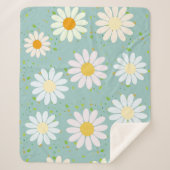 Couverture Sherpa Fleurs marguerites Motif floral Fille pastel arc-e (Devant)