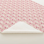 Couverture Sherpa Fleurs modernes roses mignonnes motif Haut basket (3/4)