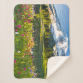 Couverture Sherpa Fleurs | Mt. Rainier Fleurs sauvages (Devant)