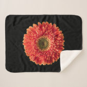 Couverture Sherpa Fleurs | Orange Gerbera Daisy (Devant (Horizontal))